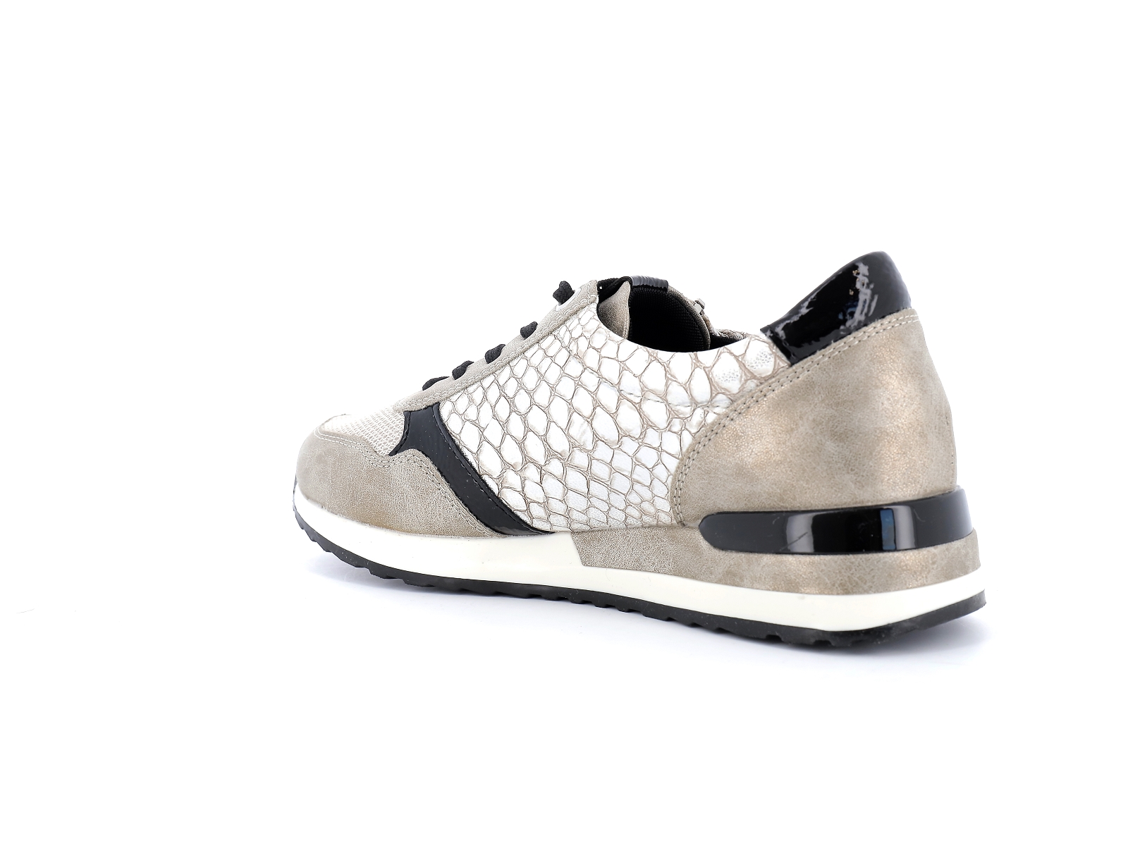 Remonte-R2532 Matières combinées Noir Champagne