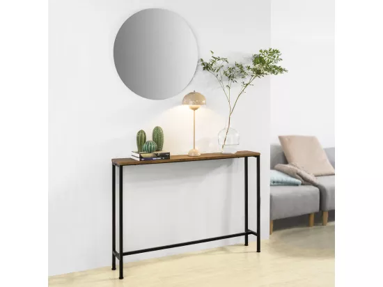 FSB19-XL-N Table Console Table d'appoint Bout de canapé Cadre et 4 Pieds en Fer