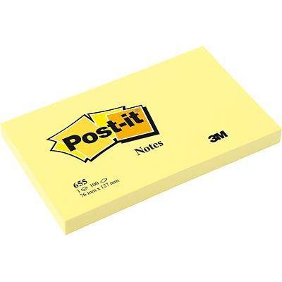Post-it - Bloc notes 100 feuilles - jaune - 76 x 127 mm