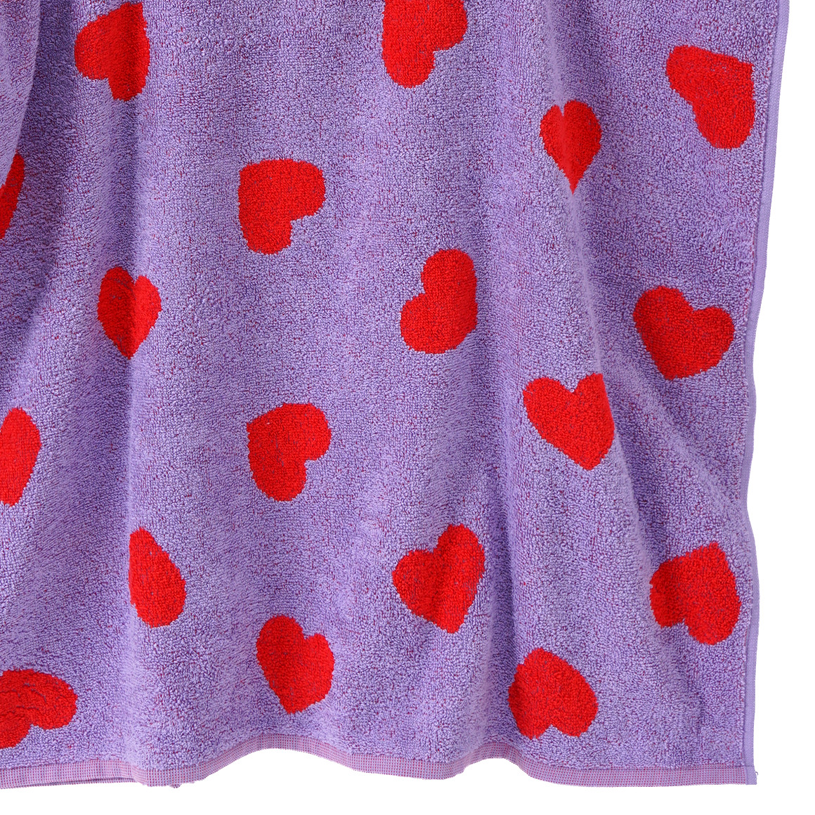 Famy Badeponcho mit Herz-Allover helllila