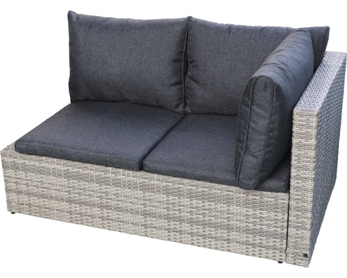 Garden Place Relax 5-zits 2-delige tuinmeubelset inclusief zitkussens, aluminium, polyrotan, tweekleurig licht- en donkergrijs