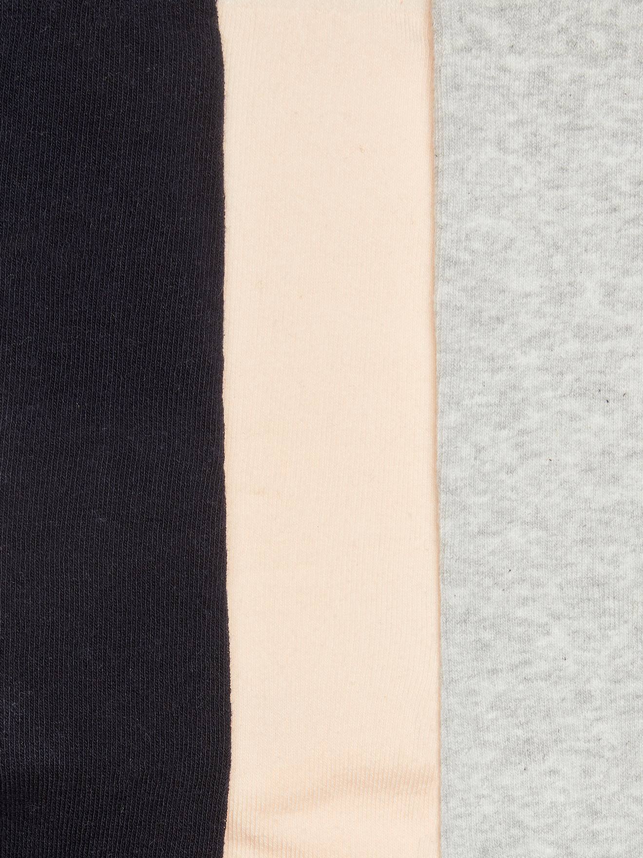 Pacote com 3 pares de meias-calças infantis, cinza médio, bicolor/multicoloridas.