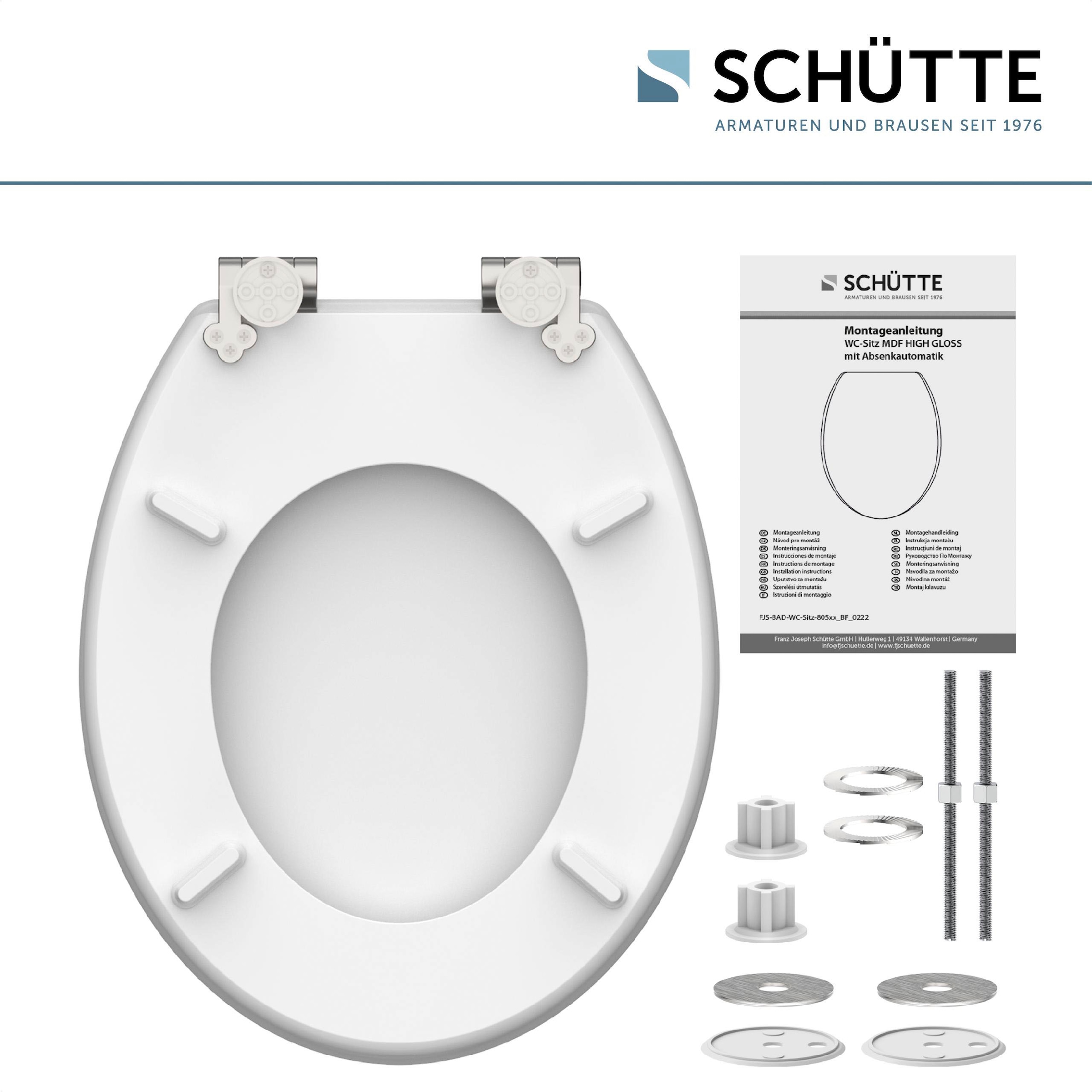 Schütte WC-Sitz »BALANCE« High Gloss mit MDF Holzkern, mit Absenkautomatik