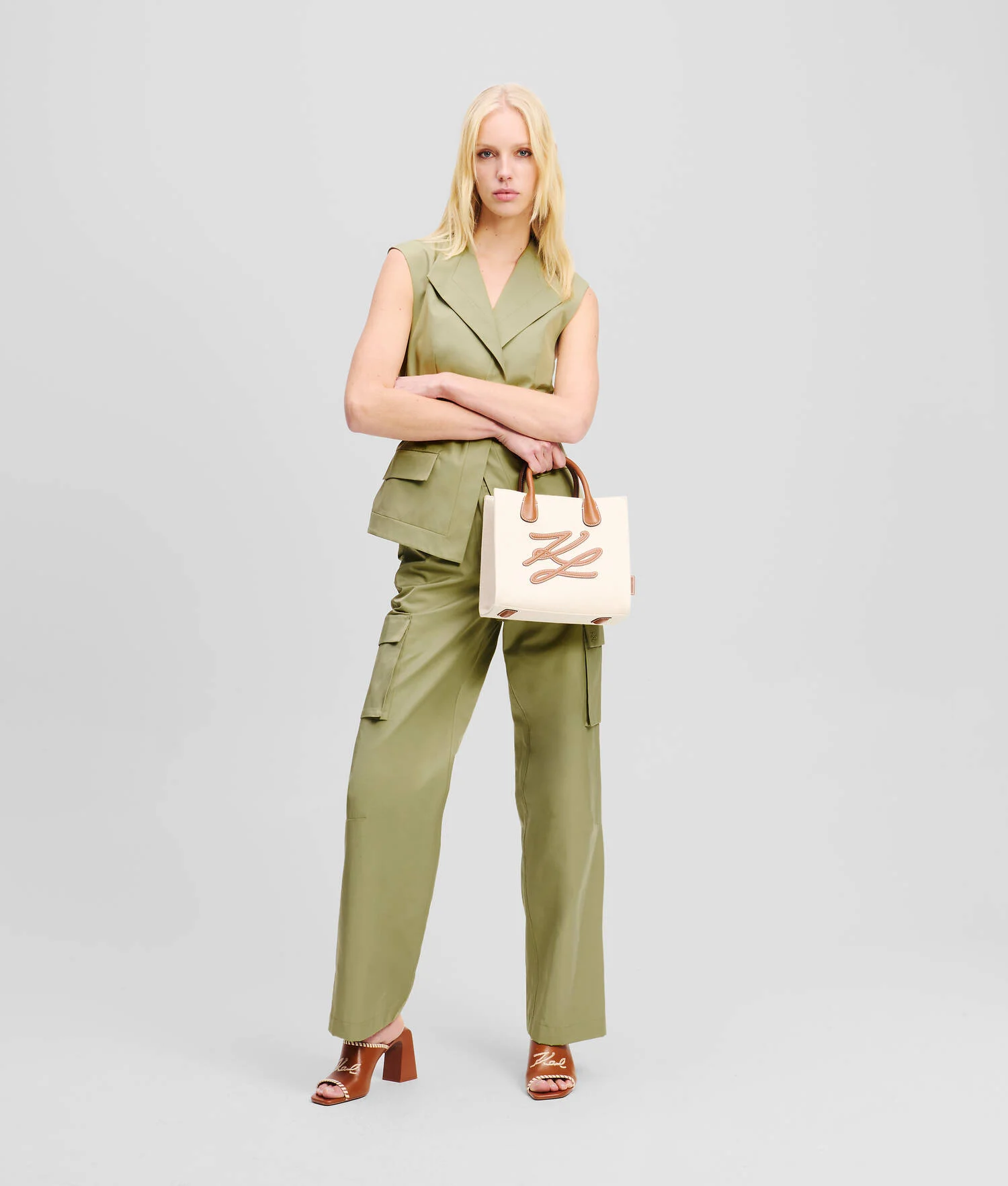GILET CARGO - Vert d'huile