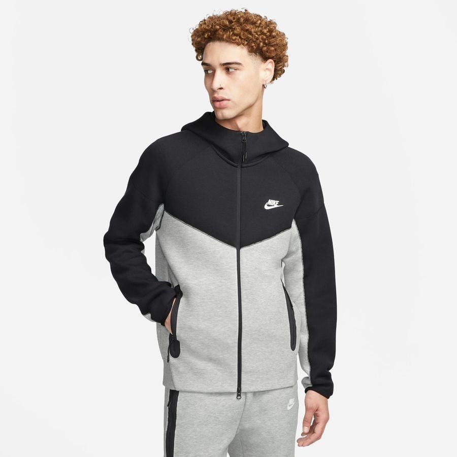 Nike Sweat à Capuche NSW Tech Fleece 24 FZ - Gris/Noir/Blanc