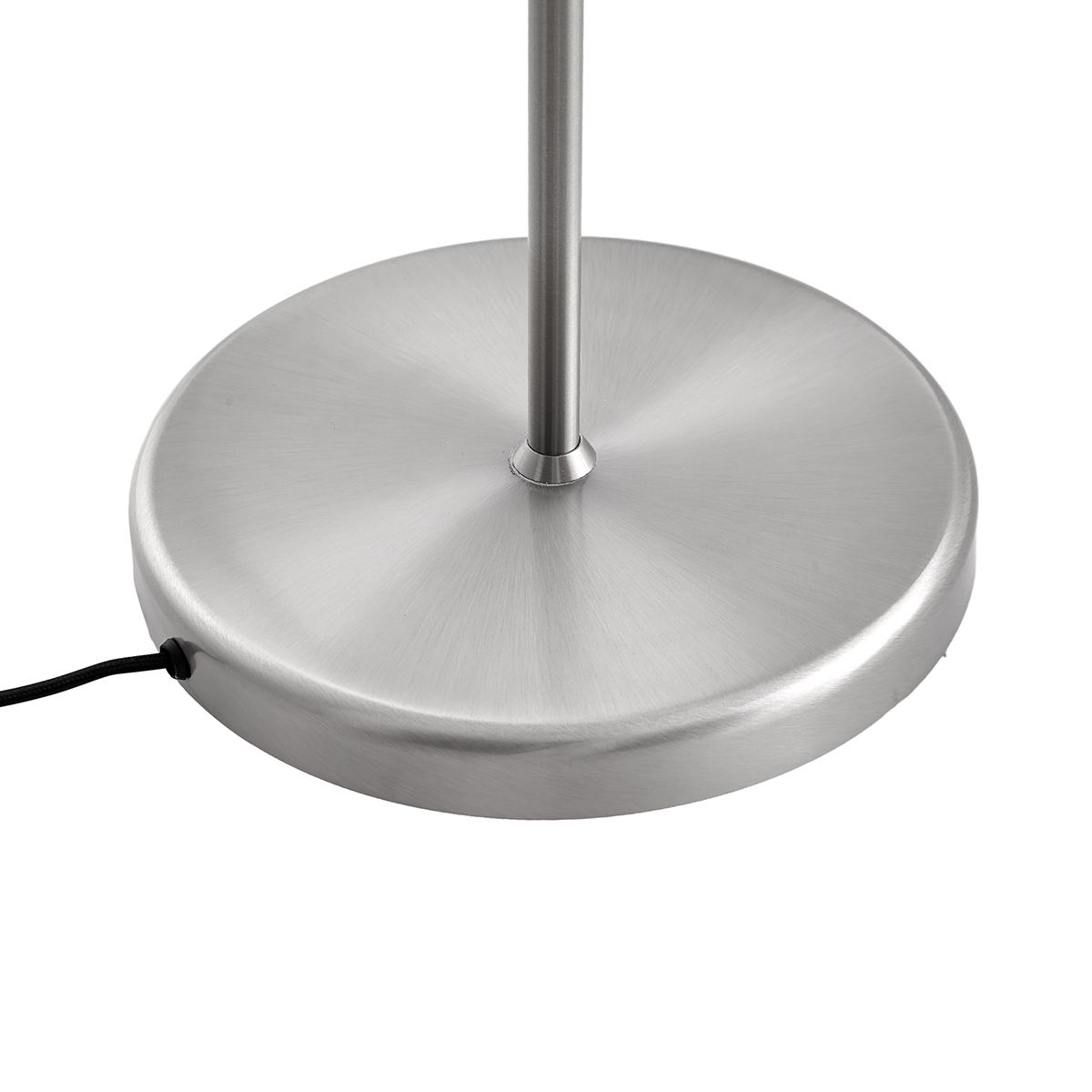 Vloerlamp staal met witte kap en verstelbare leeslamp - Ladas