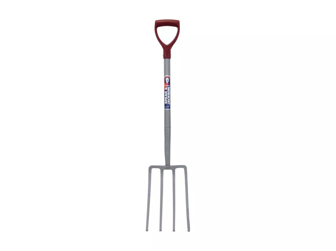 Fourche à bêcher en acier manche béquille