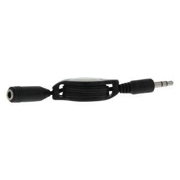 Q-Link kabelroller verleng audio 0.75 meter jack zwart