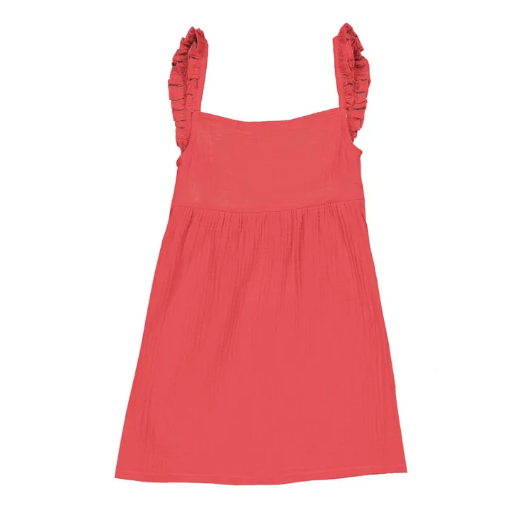 Petite Lucette Robe Coton Bio Lara | Rouge