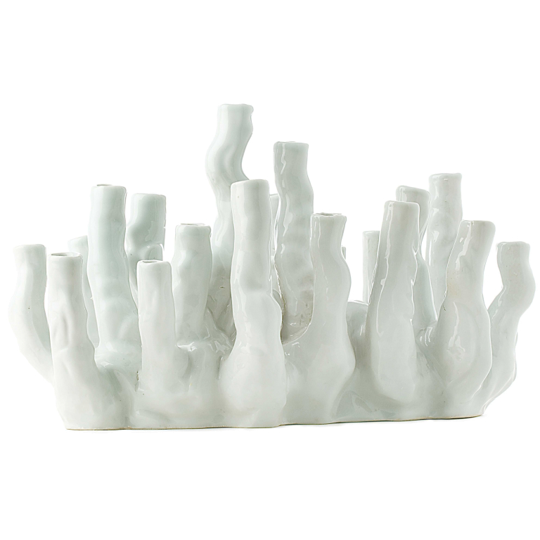 POLSPOTTEN Coral Reef vaas wit