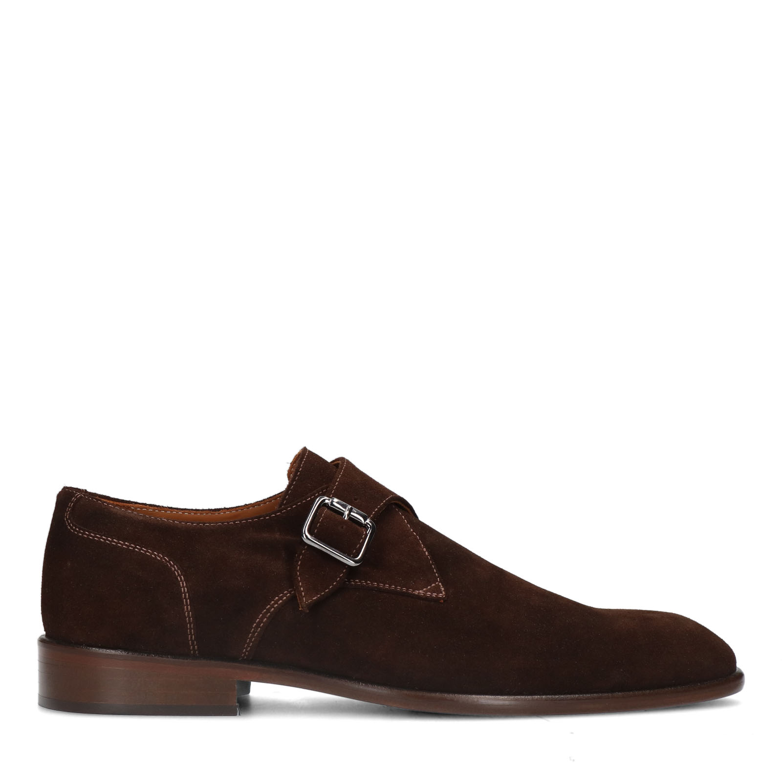 Bruine suède gespschoenen