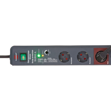 Brennenstuhl Secure-Tec 19.500 A stekkerdoos 8-voudig 3 meter snoer