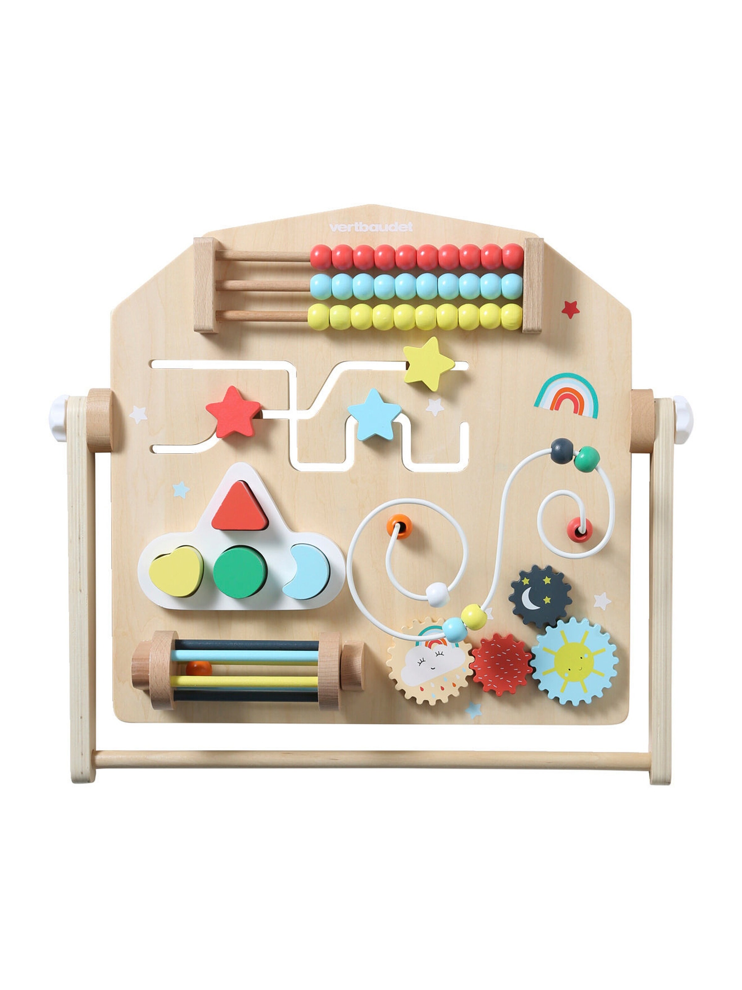Vertbaudet Kinder Activity-Board, Holz FSC® 100 mehrfarbig/regenbogen