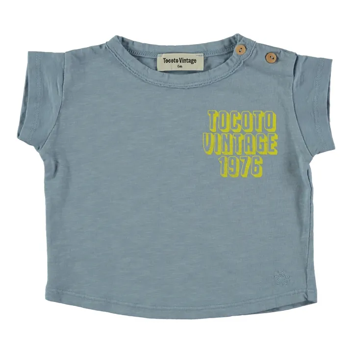 Tocoto Vintage T-Shirt Baby Vintage 1976 Coton Bio | Bleu