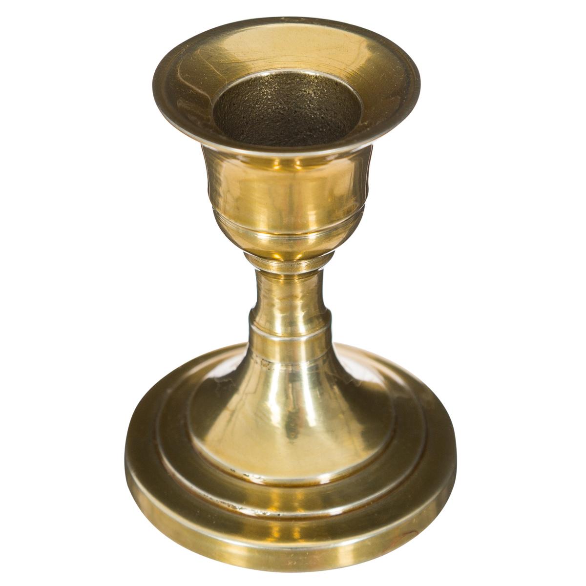 BOUGEOIR METAL OR H.7.5CM