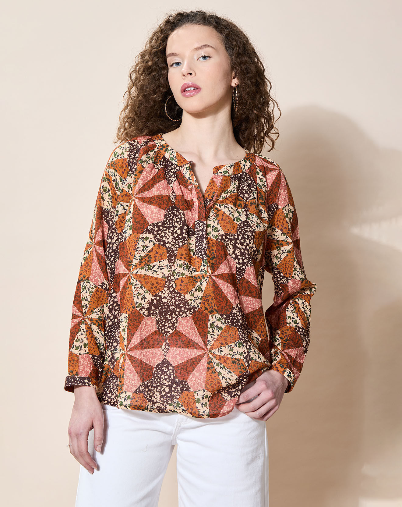 Louizon Blouse loose Partage paprika