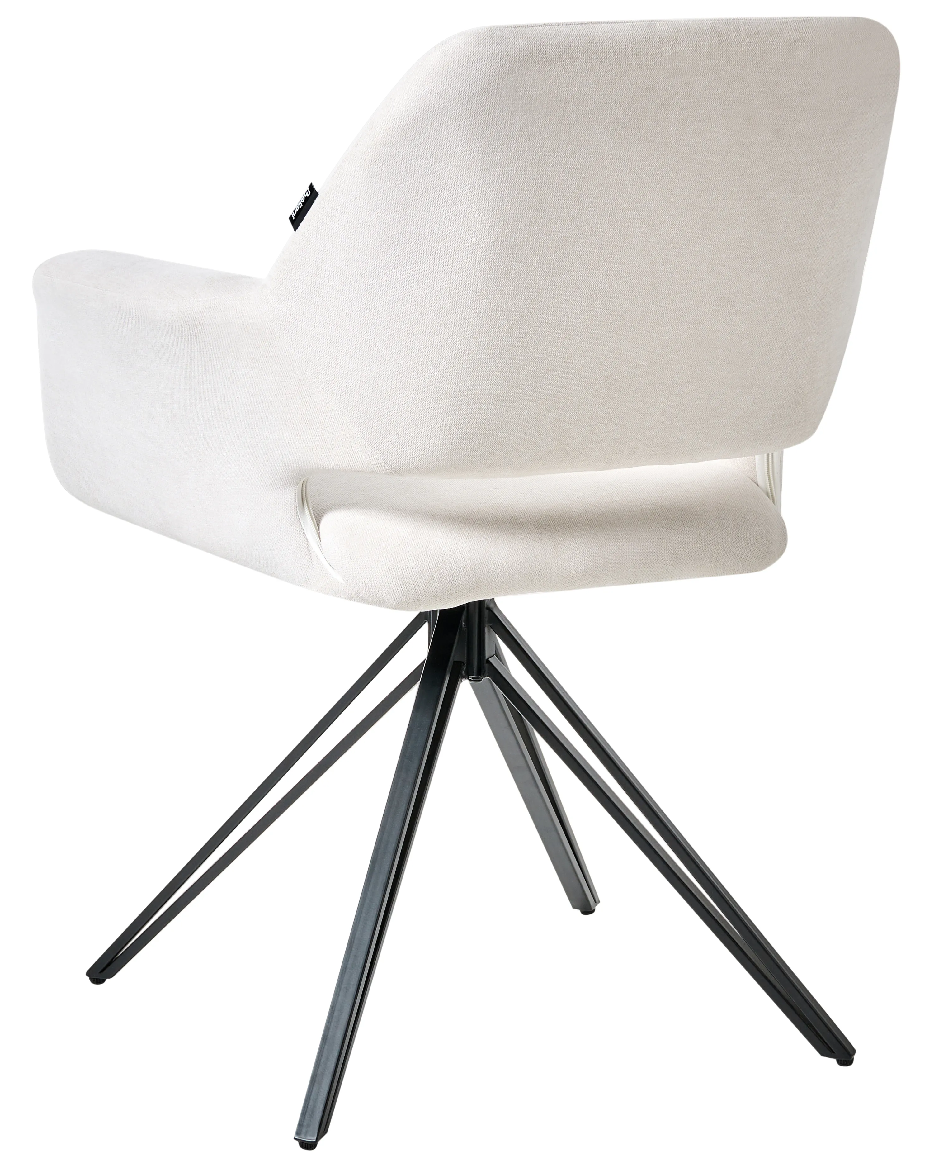 Set van 2 eetkamerstoelen CINEY Stof Gebroken wit