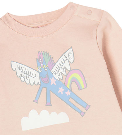Stella McCartney Kids Sweatshirt - Puderpink m. Einhorn