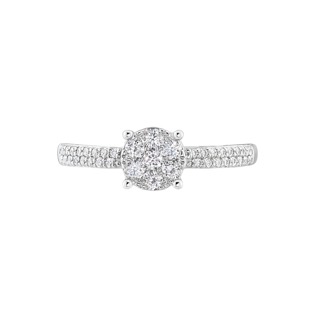 Bague Julia Or Blanc Diamant Synthetique