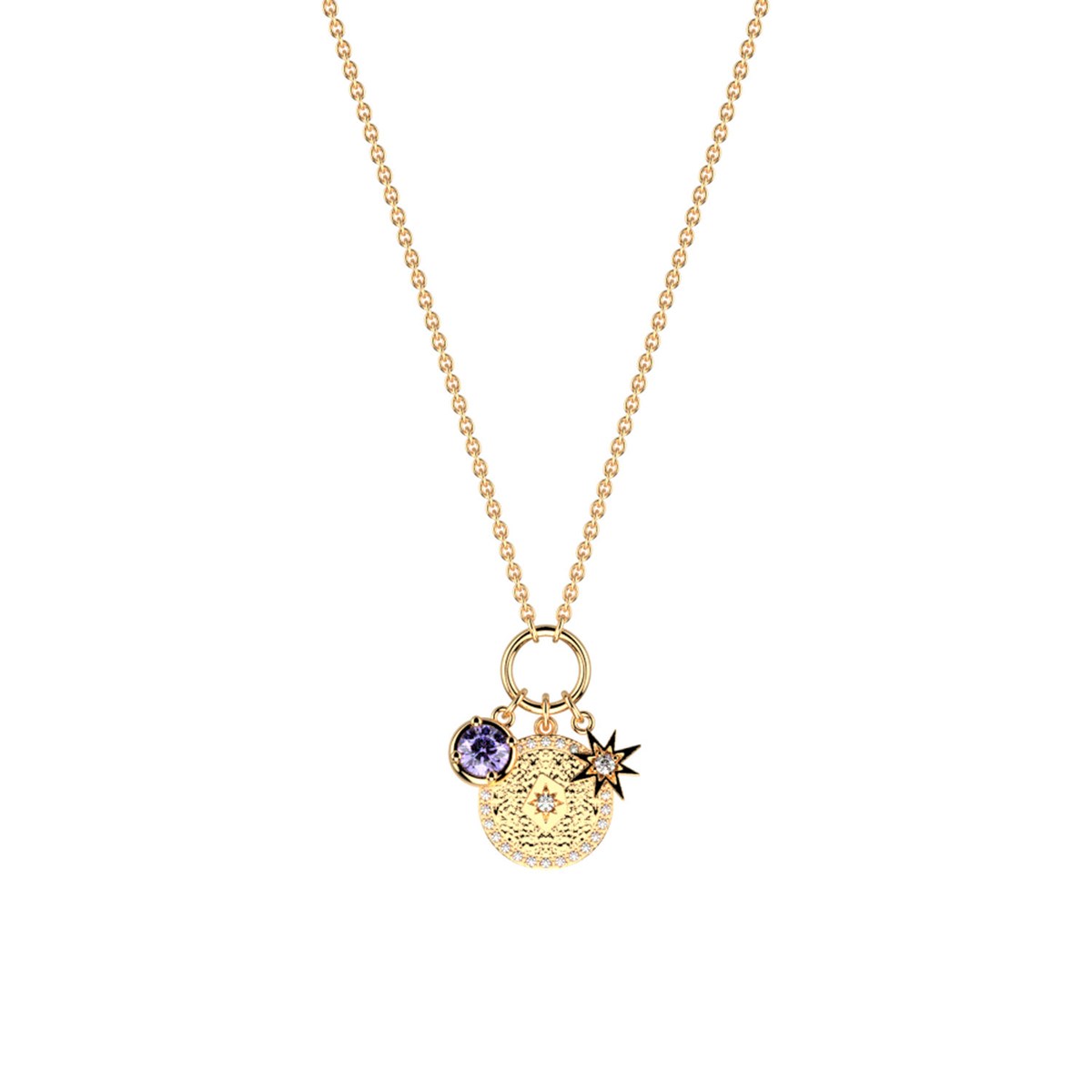 Collier Les Cadettes Birthstonesfévrier améthyste