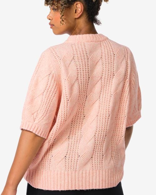 haut en maille Foxi pour femmes rose pâle