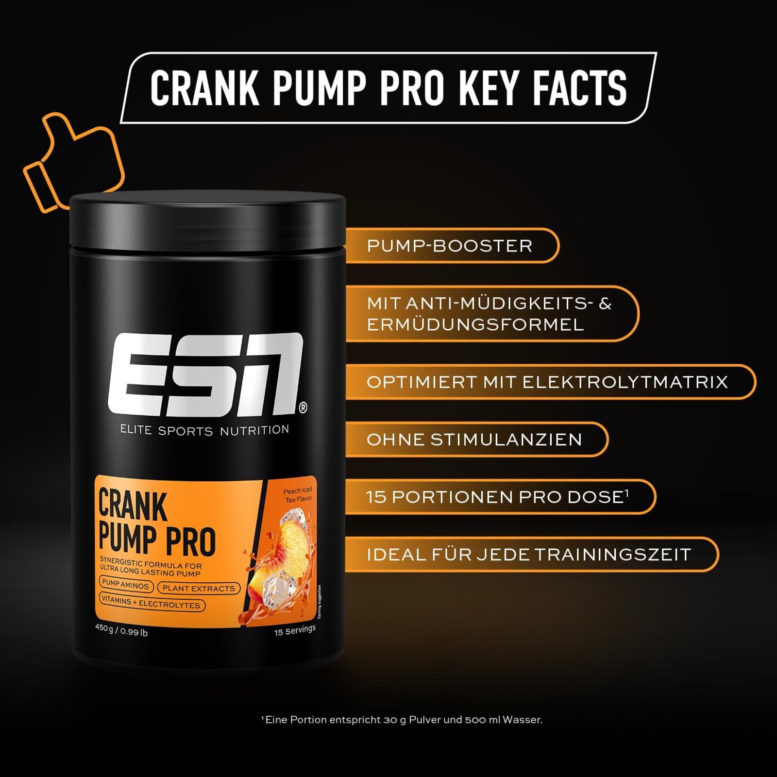 ESN Crank Pump Pro - 450g - Peach Iced Tea