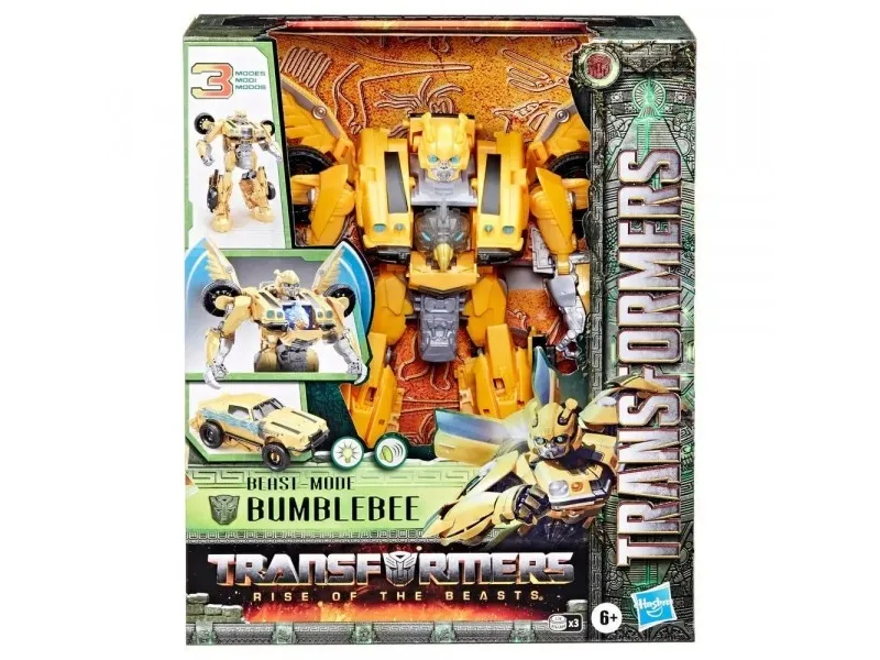 Transformers : Rise of the Beasts Beast-Mode Bumblebee, 6 År, Klingende, Plast, Gul, 550 g