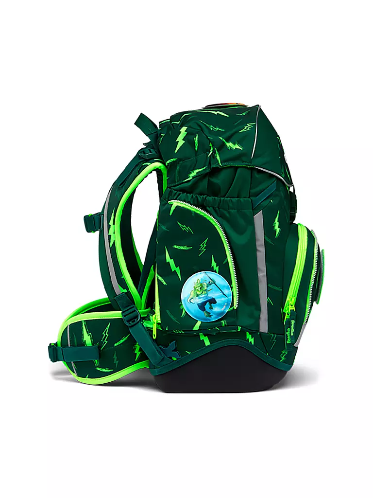 ERGOBAG Schultaschen Set 6tlg MAXI Lumi - Bärtastisch  dunkelgrün