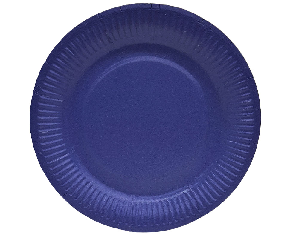 PRATO DE CARTÃO ACTUEL AZUL 18CM 10 UNIDADES