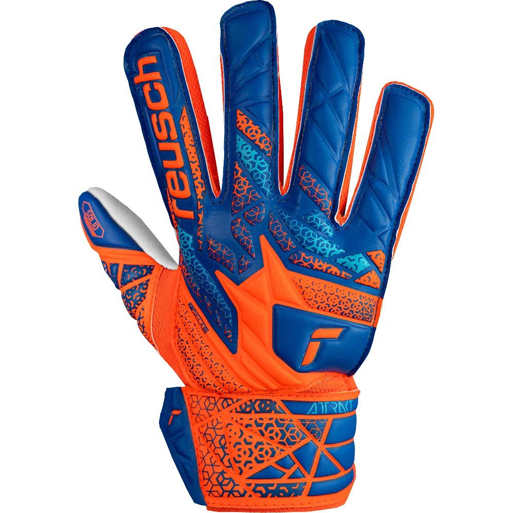 Reusch Attrakt Starter Solid Finger Support Jr. Torwarthandschuhe Kinder shocking orange