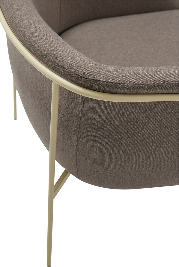Hübsch Eyrie Lounge Chair Brown Brun/gul