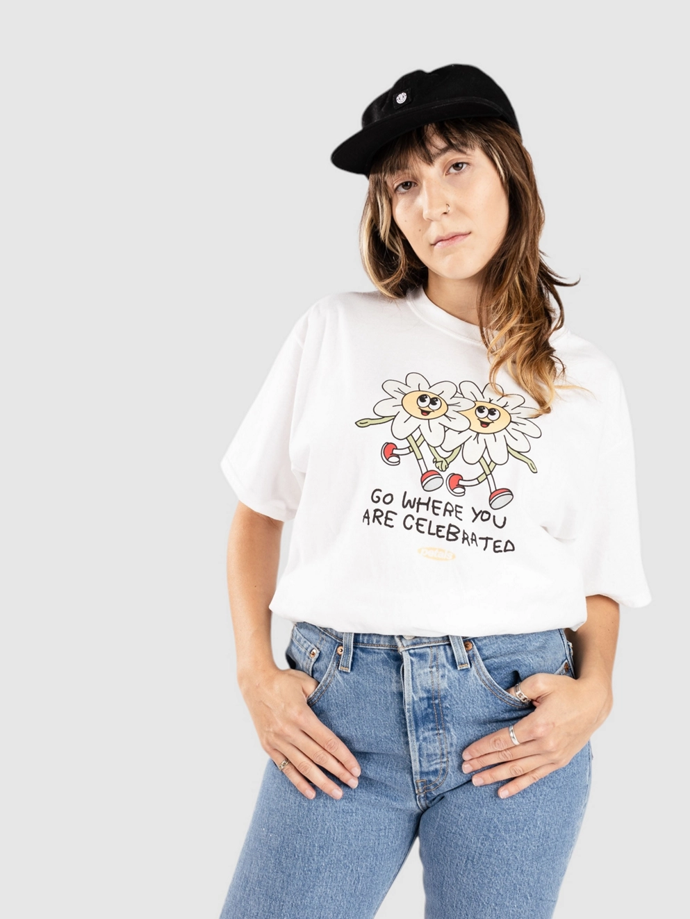 Petals and Peacocks Celebrated T-Shirt white