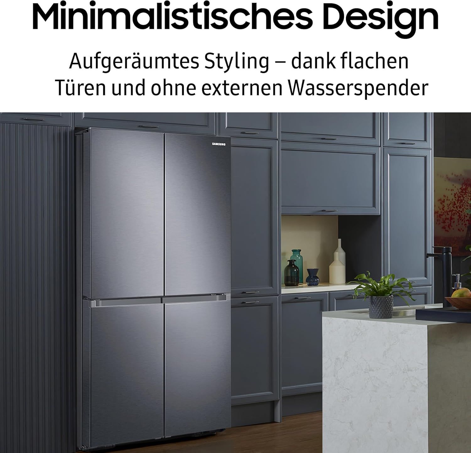 French-Door-Kühlschrank mit Gefrierfach, 178 cm, 649 l, AI Energy Mode (SmartThings), Auto Ice Maker, No Frost+, Edelstahl-Look, RF59C701ES9/EG
