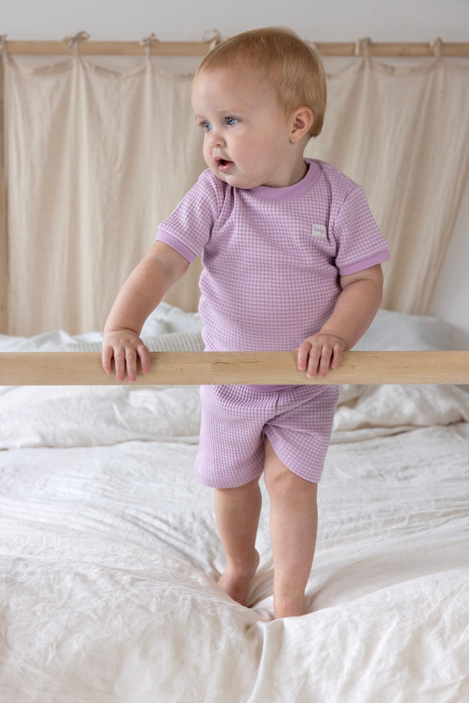 Feetje Feetje Shortama wafel - Summer Special lila