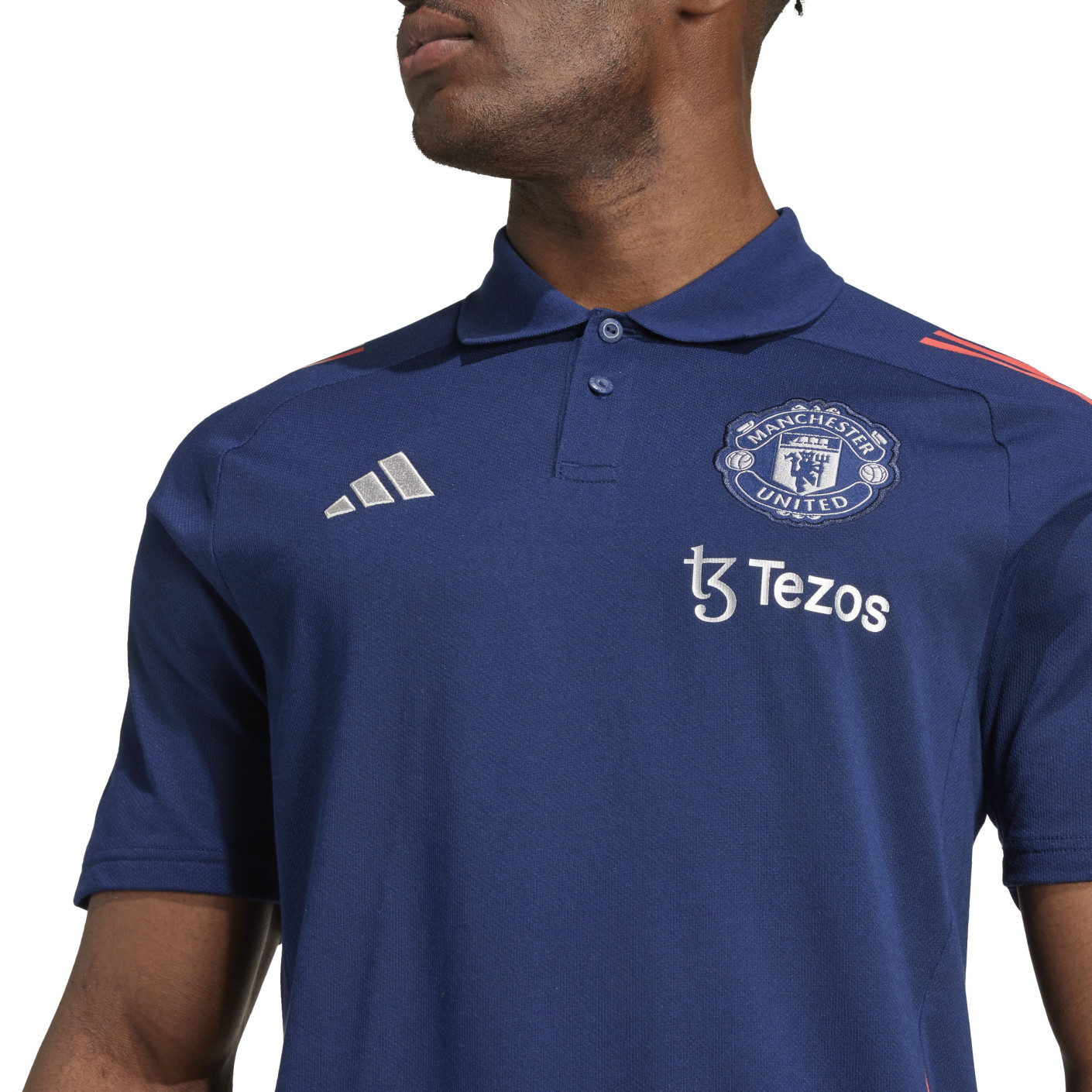Adidas Manchester United Polo 2024-2025 Donkerblauw Rood Wit