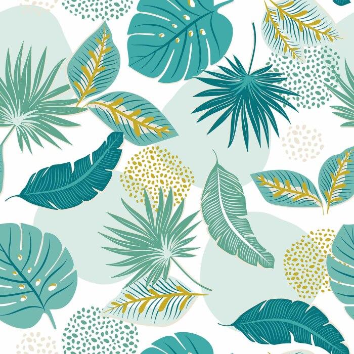 NAPPE RECTANGLE 140X240CM PVC TEXTILIA PLANTANIA BLEU