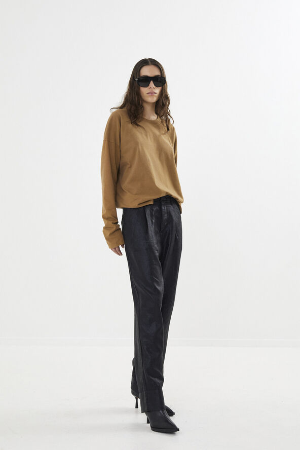 Rabens Saloner Glazed pleat pants - Raina Black