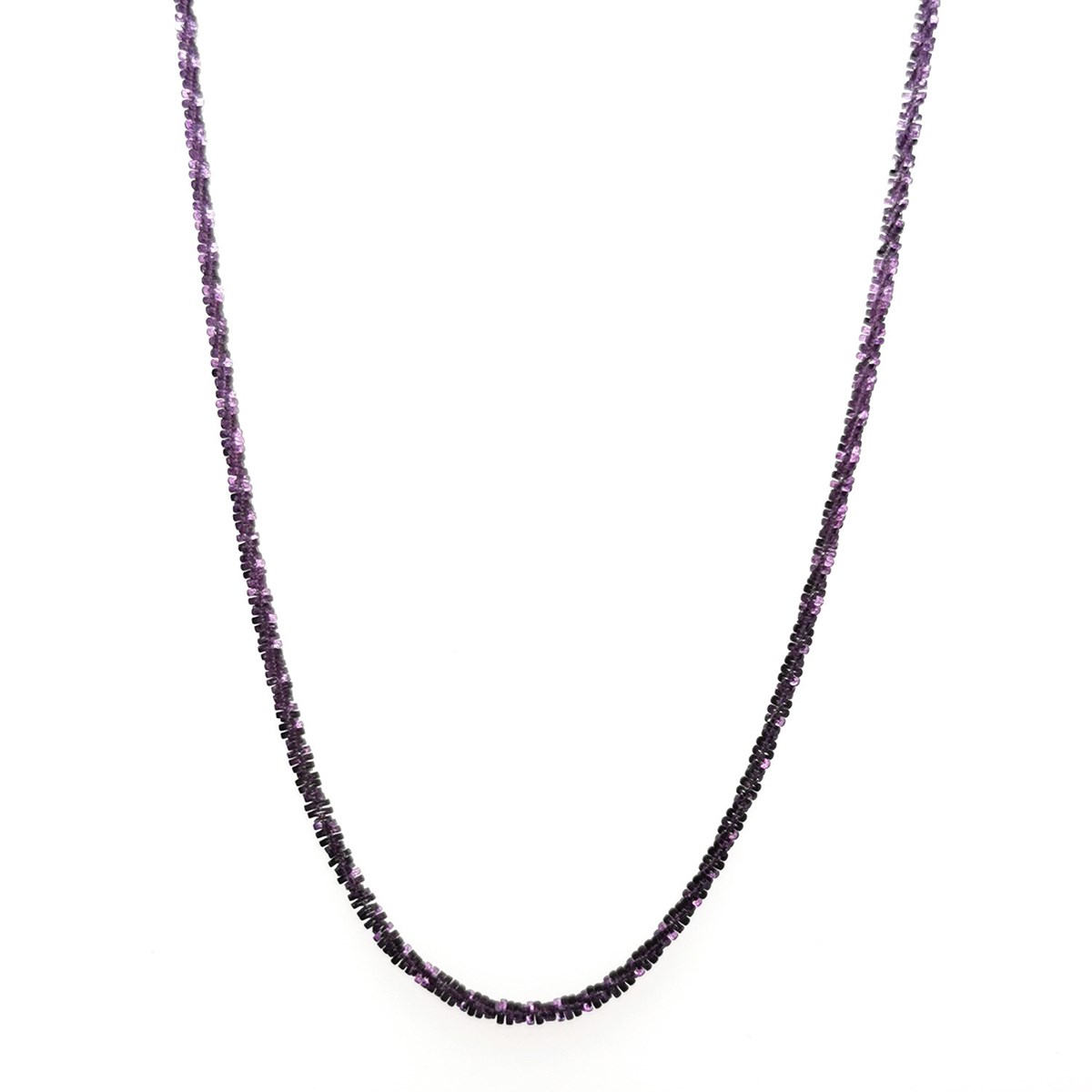 Collier Elden argent 925/1000 1 rang violet pourprecollection Catch the Rainbow