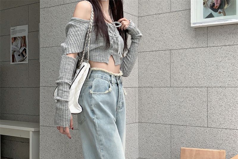 Coline - High Rise Washed Wide Leg Jeans