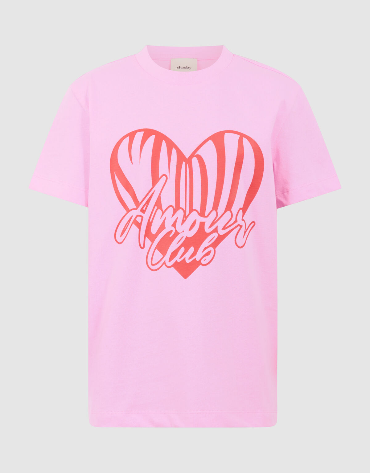 Heart Club Artwork T-shirt Roze