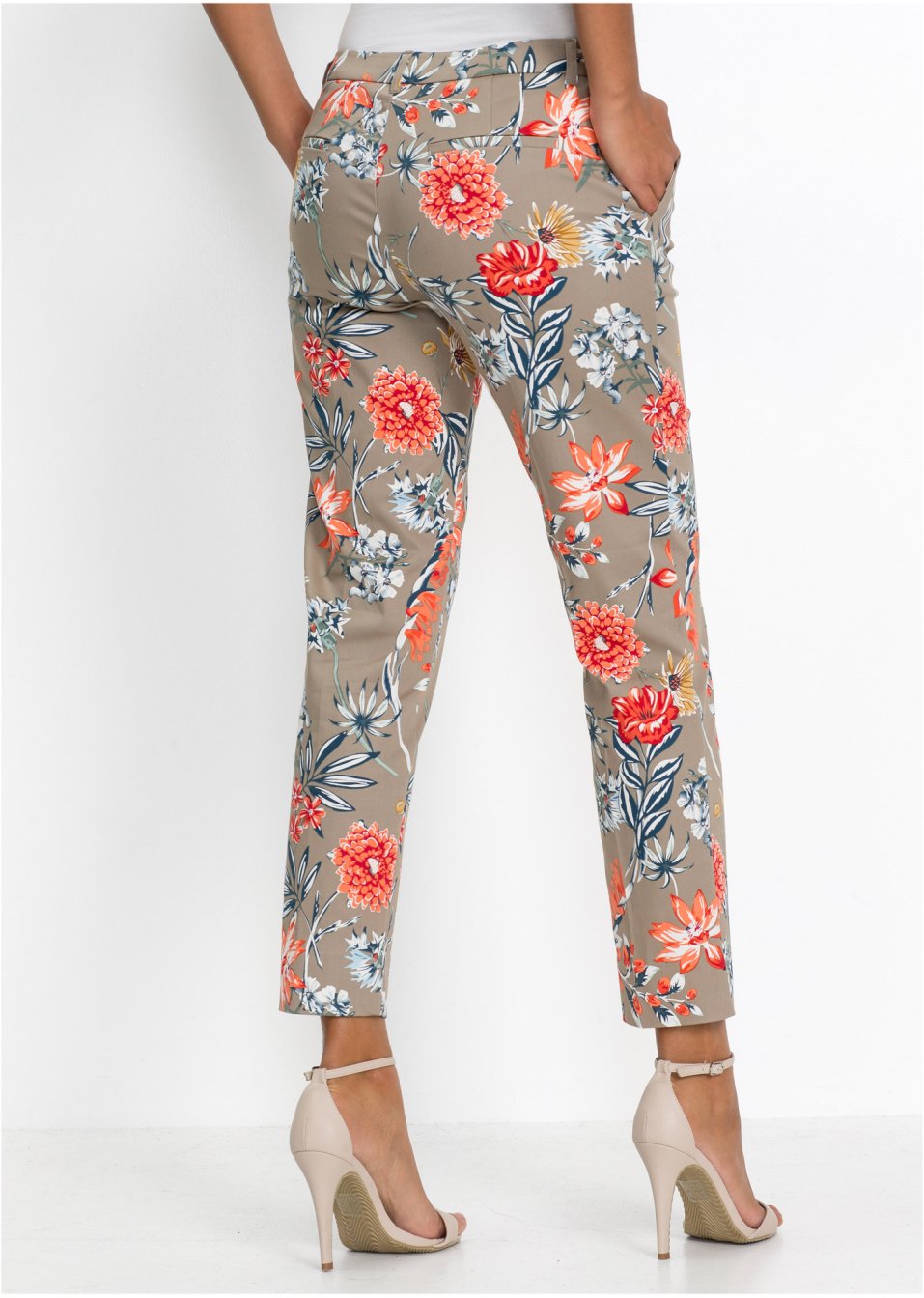Pantalon extensible 7/8, imprimé