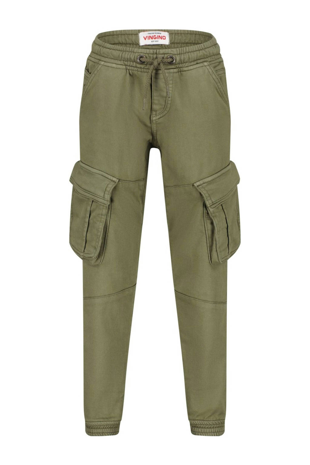 Vingino tapered fit cargobroek Carlos armygroen