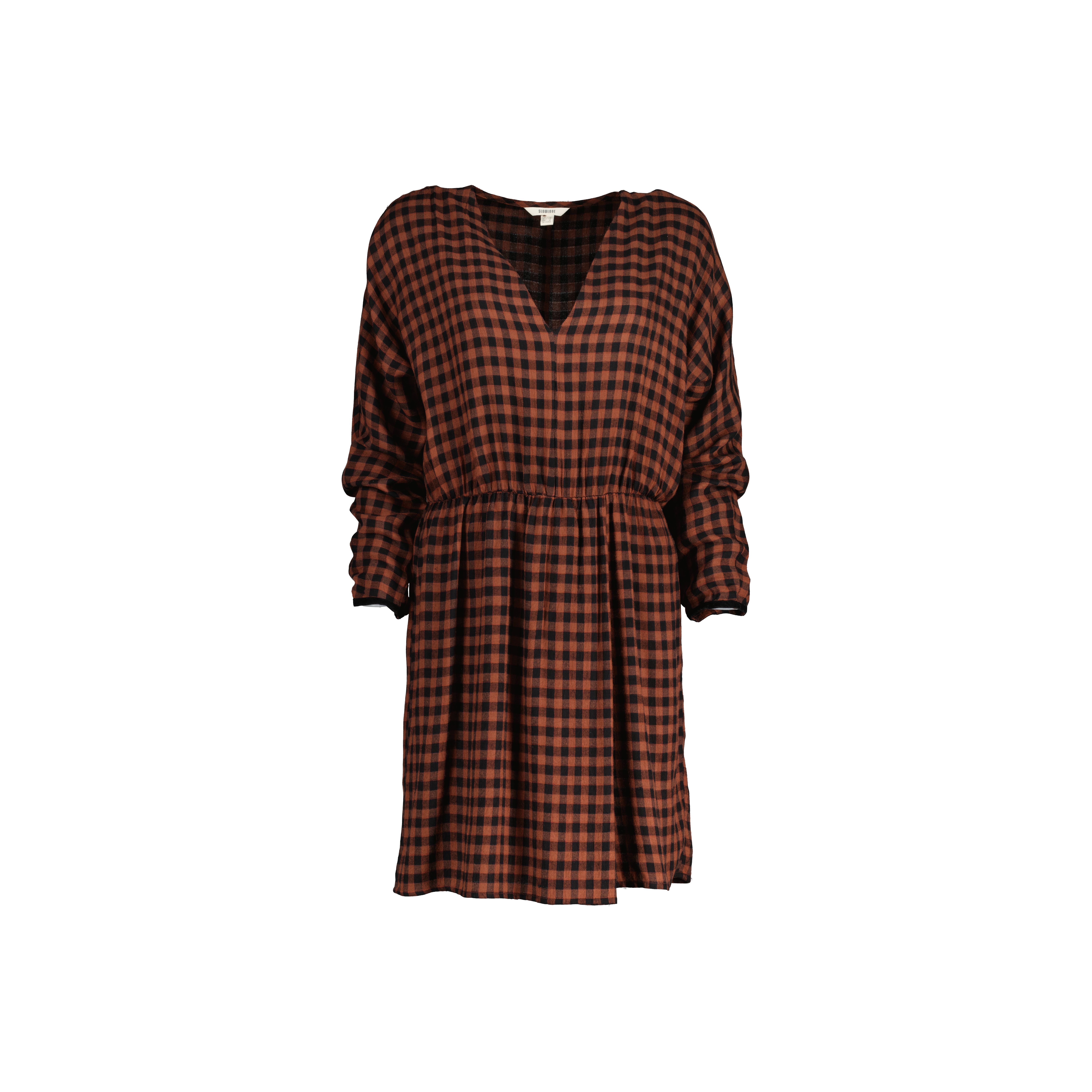 Vestido xadrez - Marrom