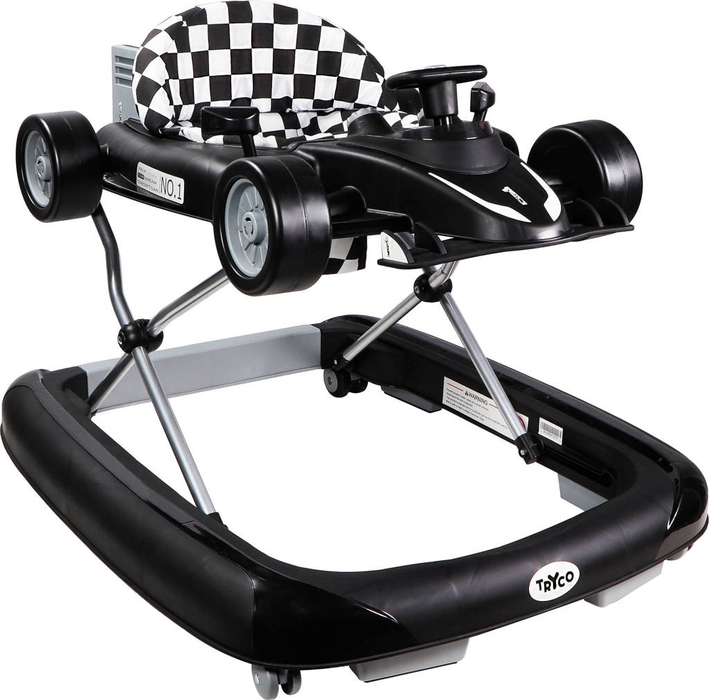 3-in-1 Baby Walker - F1 Racer - Black