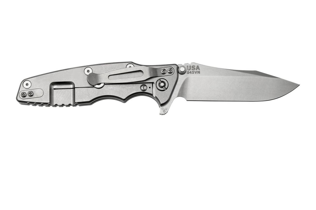 Rick Hinderer Eklipse 3.5” Spearpoint S45VN, Stonewash, Translucent Green G10, zakmes