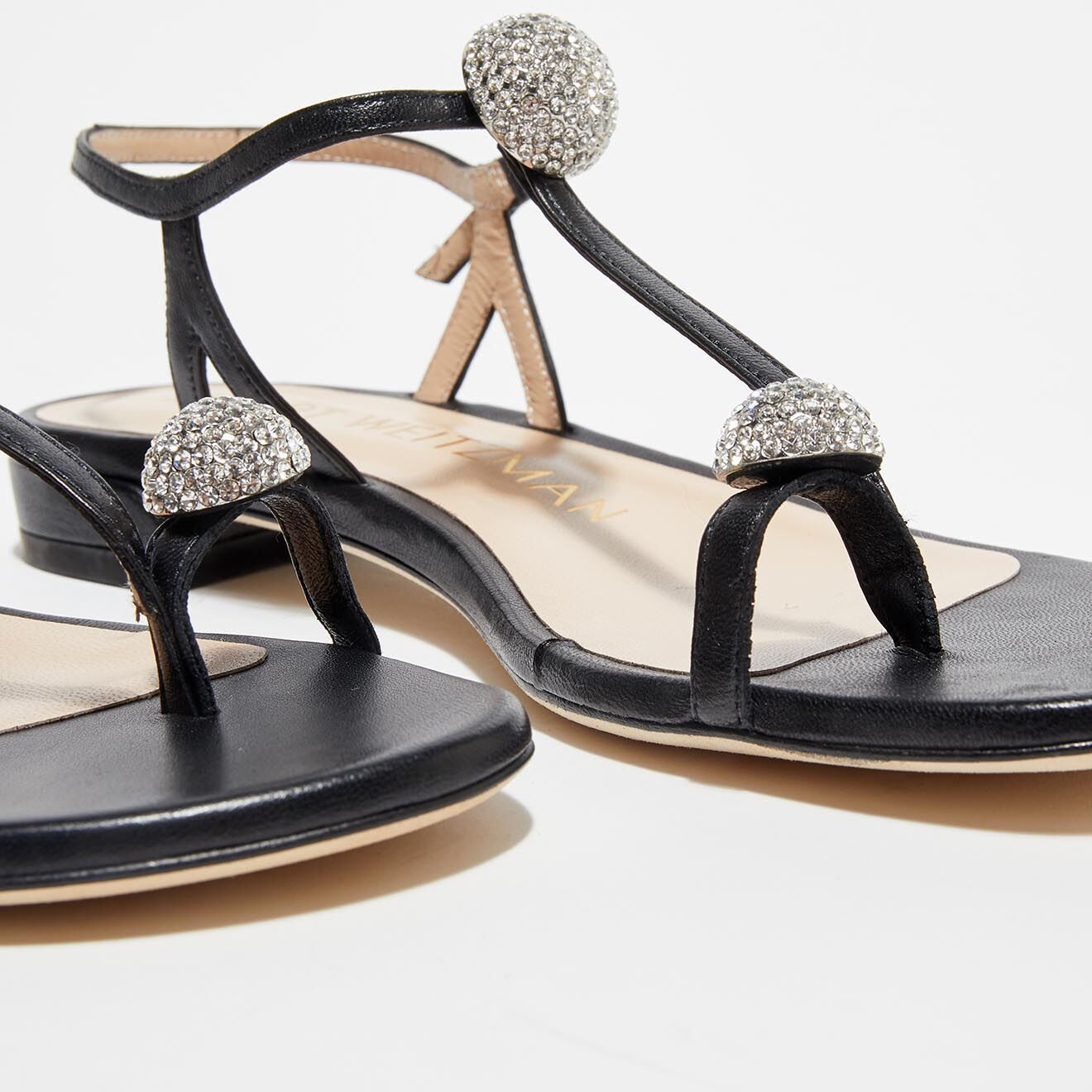 Stuart Weitzman Sandales en Cuir Ballsoffire noires