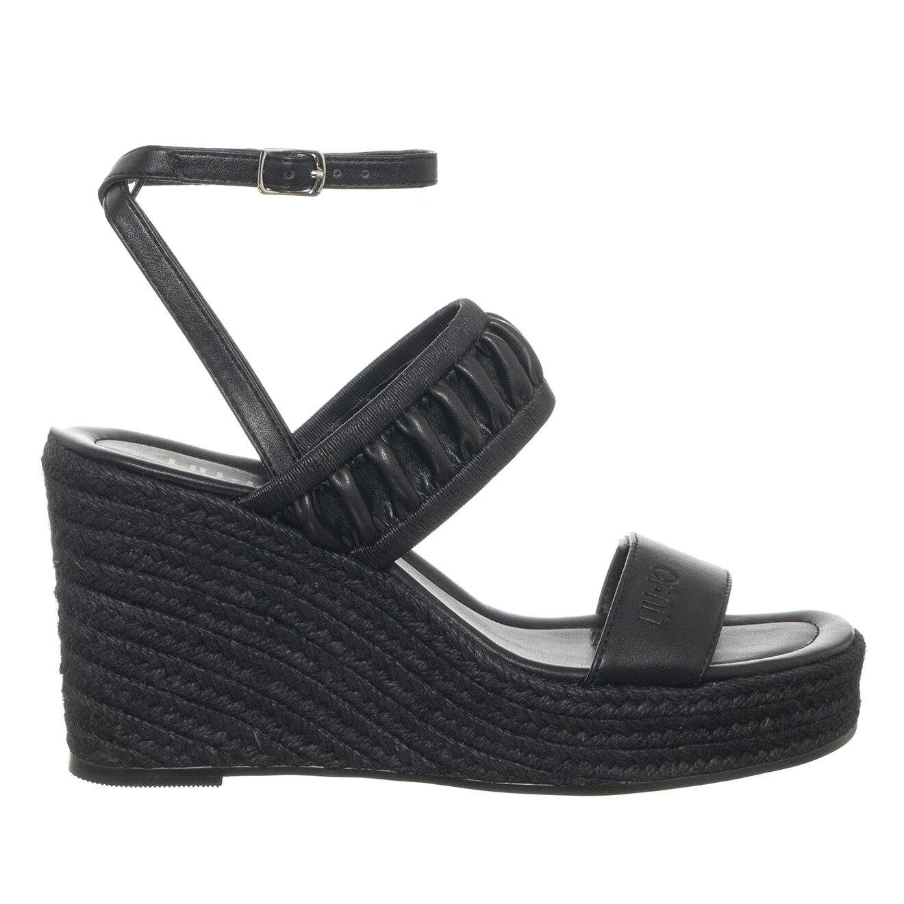 Liu-Jo Sandales Compensées Yasmin noires - Talon 11 cm