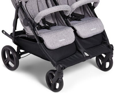 Beemoo Twin Shopper Søsken- & Tvillingvogn, Grey Mélange