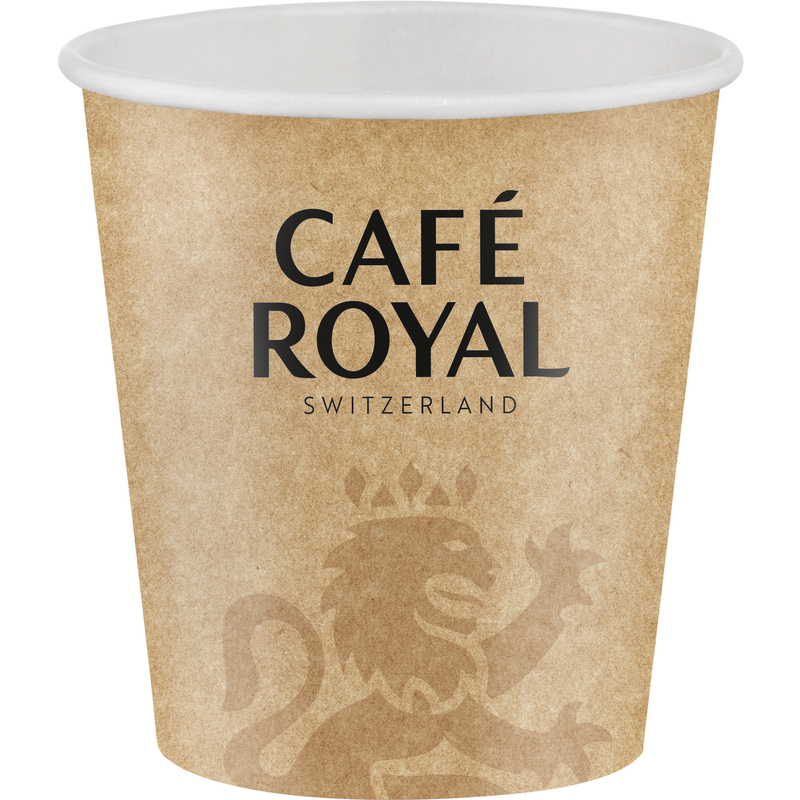 Café Royal Kaffeebecher, 100 ml, braun, 50 Stück