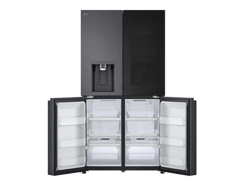 LG GMG960EVJE - Køleskab/fryser - frans dør-bundfryser med vanddispenser, isdispenser - Wi-Fi - bredde: 91.4 cm - dybde: 72.9 cm - højde: 179.2 cm - 638 liter - Klasse E - essens sort stål